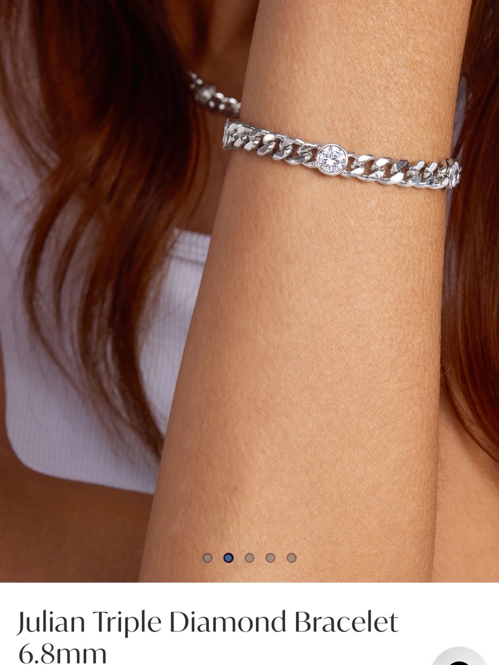 Like new Melinda Maria Silver Bracelet 7.5 inch - Picture 4 of 5